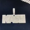 S Sier Medallion Moissanite Kash Lettered Pendant Personality Hip Hop Men Cuban Chain Necklace