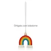 Nyhetsartiklar Colorf Handwork Cotton Rope Weave Rainbow Tassel Hang Car Garden Home Decor Drop Delivery DHBBX