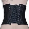 Mulheres Shapers Corset 24 Full Steel Bone Cintura Cincher / Trainer Satin Corset Cintura Treinamento Espartilhos Underbust Plus Size Corset Modeling Strap XS-6XL L230914