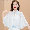 Women's Cape ! qipao Cheongsam Cloak Outerwear Shawl with Skirt Summer Women's Top Sun Protection Cape Coat Women's Loose Western Sty L230914