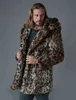 Men's Fur Faux Fur leopard fur coat men's winter warm hooded imitation fur leopard sable coat men's wear 211213L230914
