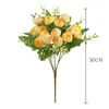 Decorative Flowers 1pc Artificial Peony Flower Bouquet For Living Room Home Table Decoration Wedding Fake Floral Arrangement Accessories Po
