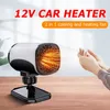 Home Heaters Car Heater Defroster 12V/24V 130W Mini Electric Heater 2 IN 1 Cooling Heating Fan Auto Windshield Defogging Demister Defroster HKD230914