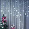 Strings LED Snowflake Light Curtain Ice Strip Christmas Atmosphere Decoration String Color