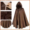 Women's Cape Hoodie Cape för män Hooded Cloak för Cosplay Costume Halloween Costume For Men Women For Nightclub Stage Cingsg L230914