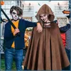 Women's Cape Hoodie Cape för män Hooded Cloak för Cosplay Costume Halloween Costume For Men Women For Nightclub Stage SMBSG L230914