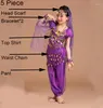 Scene Wear Kid Belly Dance Costumes Passar Children Bollywood Show Clothes Girl Sequin Dancing 5 PCS/Set