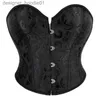 Intimo modellante da donna Corsetto da donna Canotte Moda Broccato Floreale Jacquard Corsetto Crop Top Plastica Disossato Overbust Bustier Allacciato Corsetto a vita cortaCincher Clessidra Bod