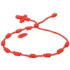 Charme pulseiras atadas cruz artesanal presentes religiosos mticolor 7 nós corda vermelha casal amizade pulseira gota entrega jóias dhozo ll