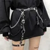 Belts Women Skirt Belt Female Pu Leather Hip Hop Rock Sexy Jeans Dress Heart Punk Belt Metal Waist Chain Vintage Harajuku JK Leg Ring Q230914