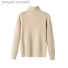 Men's Thermal Underwear Women's Sweaters Warm Thick Knitted Sweater Winter Thermal Underwear For Women Female Turtleneck Long Sleeve Pullover L230914