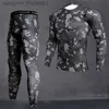 Mens Thermal Underwear Mens Camouflage Thermal Underwear Set Long Johns Winter Thermal Underwear Base Layer Men Sportkomprimering Långärmtröjor 211108 L2309