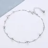 Fußkettchen Mode 925 Sterling Silber Fußkettchen Edlen Schmuck Kleine Perle Fuß Kette Für Frauen Mädchen S925 Knöchel Bein Armband