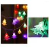 Strings Christmas Tree Lights Decoration Waterproof Light-up Xmas Shape Ornament For Kids And Adults