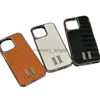 Concha de celular de couro Shell para iPhone 14 13 12 Plus Brand Designers de moda Casos de telefone Braid Shell Ultra Cover HKD230914