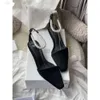 Designer Toteme Pearl Black Shoes Brap Acnal Satin Sumps Women Italy 3,5 см высотой каблук Европейский размер 35-40 Оригинальная коробка настоящие фотографии 1JHF