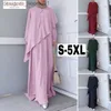 Mantella da donna (S-5XL) Taglie forti Mantella con fronzoli Festa formale Moderno Lavoro Ufficio Abito Muslimah Abaya Jubah L230914