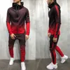 Erkeklerin Trailtsuits Erkekler Düşer 2 PCS BUTLENECK GAZİ DEĞİŞİM RENK TRACHSUIT SET SET HOODIE ÜST YAK DOĞRU DOĞRULUKLAR JOGGERS SADECE ZIP CAKLAR SLIE FIT 230912