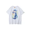 NOWOŚĆ A Bathing Shark Head CO marki okrągłej szyi T-shirt moda marka gradient drukowania krótkiego rękawa