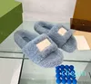 Designer Fur Slippers Women Slide Merino Wool Slippers Thick Bottom Light Brown Fashion Apartment Flat Muller Heel Slipper Winter Sexy Mullers