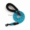 Collari per cani Guinzagli Maniglia morbida imbottita Nylon resistente Riflette la luce con anello per appendere chiave Per cani Ciotole per bottiglie Articoli per animali Drop Deliv Dhpjc