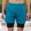 Running Shorts Männer Sport männlicher Hose Doppelschicht Sportwear atmungsaktiv