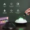 Humidifiers Kinscoter Volcanic Aroma Diffuser Essential Oil Lamp 130ml USB Portable Air Humidifier with Color Flame Night Light L230914