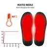 Shoe Parts Accessories Winter Heated Insoles Electric Battery Heating Warm Shoes Inserts Free Cut Carbon Fiber Foot Pads Thermal Heater Insoels 230912