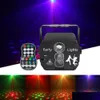 Laser Lighting 8 Eyes Stage Led Disco Projector Party Light Usb Dc 5V Sound Activation Time Function Remote Control Christmas Lamp Dj Dhjkm