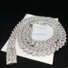 Ожерелье с муассанитом, ювелирные изделия в стиле хип-хоп на заказ Vvs1, кубинская цепочка с муассанитом, серебро 925 пробы, 15 мм, 14 мм, 12 мм, бриллиант