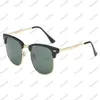 Luxurys Bans Designer Lentille de verre Hommes Femmes Lunettes de soleil Adumbral UV400 Lunettes Classic Brand Bands 3016 Lunettes de soleil mâles Rayons Cadre en métal Raybans avec boîte