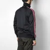 Męskie kurtki igły bawełniane długie rękawie czerwony utwór Stripe Butterfly Haft Haft Lapel Overize Mężczyźni Kobiety Zipper Black Motion Płaszcz 230912