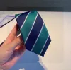 Designer Mens Silk Brand Neck Ties gestreepte stropdas voor mannen Formele zakelijke bruiloftsfeest Gravatas met doos en draagtas