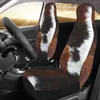 Car Seat Covers Scottish Highland Cow Cowhide 3D Print Auto Fit For SUV Sedan Van Hide Leather Bucket Protector Cover 2 PCS