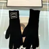 Cinco Dedos Luvas Alfabeto Cashmere Luvas Quentes Canal Luva Luxo À Prova de Vento Quente Top Quality Lã Malha Luvas Mittens Para Mulheres Luvas de Inverno