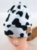 Familjsmatchande kläder unisex vuxen leopard cowprint beanies stickad hatt dubbel lager ull mössa varm vinter herr dam 230914