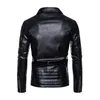 Men's Leather Faux Jacket Spring and Autumn Stand Collar Biker Casual Windproof Slim Fit PU Clothes 2023 230912