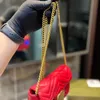 Designer -Tasche Leder -Crossbody -Geldbörsen -Umhängetaschen für Schule Leder Büro Reise mit goldenen Ketten Slling -Taschen billige Taschen Taschen Modetasche mit einem Riemen