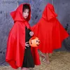 Womens Cape Little red cloak Halloween Cape female adult costumes performances Little Red Riding Hood cape cloak girlsa dultp erformancec ostumep ropscoskinderga