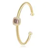 Designer DY Bracelet Luxe Top 4MM câble bracelet populaire ouvert fil torsadé Accessoires bijoux de haute qualité mode romantique cadeau de la Saint-Valentin