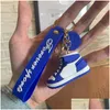 Basketball Shoes Keychains Straps 3D Stereo Sports Shoe Pvc Key Chain Pendant Car Bag Pendants Gift 8 Colors Drop Delivery