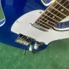 Barato Cor Azul Mogno Corpo Rosewood Fingerboard ST guitarra Frete Grátis