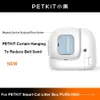 Sonstiges Katzenzubehör PETKIT Katzentoilette Automatische Toilette Magnetische Absaugung Staubdichter Türvorhang zur Reduzierung von Sand für PURA MAX Sandbox293y