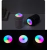 Humidifiers Creative LED Colorful Cup Humidifiers USB Home Car Mini Humidifier for Bedroom L230914