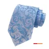 Neck Ties Fashion Accessories Polyester Jacquard Flower Pattern Men Business Male Necktie Dress Gift 8Cm Drop Delivery Dhkvr