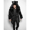 Men's Fur Faux Fur Men Winter Fashion Fur Coat Men's Clothing Thick Faux Zipper Jacket Hooded Hoodies Coats Man Warm Clothes 211213L230914