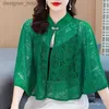 Women's Cape ! qipao Cheongsam Cloak Outerwear Shawl with Skirt Summer Women's Top Sun Protection Cape Coat Women's Loose Western Sty L230914