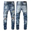 Men's Jeans Mens Designer Jeans Star High Elastics Distressed Ripped Slim Fit Motorcycle Biker Denim For Men s Fashion Black Pants 2022 High Q237r x0914