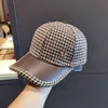 Fashion Plaid Baseball Cap Designer Casquette Caps Haftowana damska czapka biegowa na zewnątrz Hip-Hop Classic Sunshade