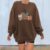 Kadın Hoodies Jogging Suit Ceket Kadınlar Hafif Sweaters Sonbahar ve Kış Kabak Yuvarlak Boyun Uzun Kollu Sıcak Bayanlar
